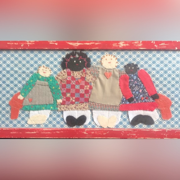 Americana Folk Art Girls Children in Dresses - Picture 2 of 4